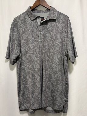 Bobby Jones Performance Golf Polo Gray Print Large